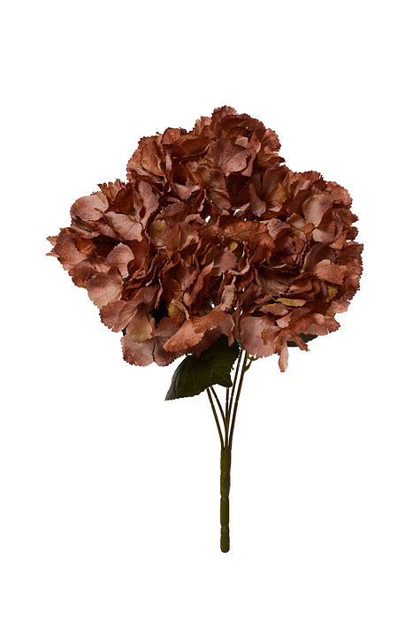 17.75" Silk Hydrangea Bush Mauve