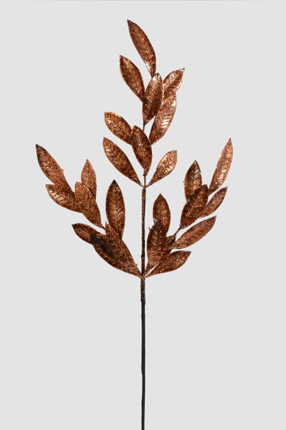 26" Metallic Bay Leaf Spray Coffee