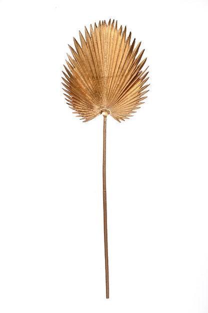 29" Metallic Palm Leaf Spray Gold