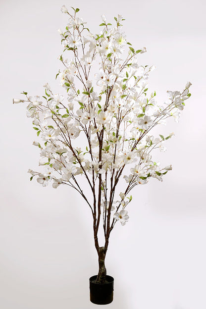 5.5Ft Artificial Southern Dogwood Tree White
