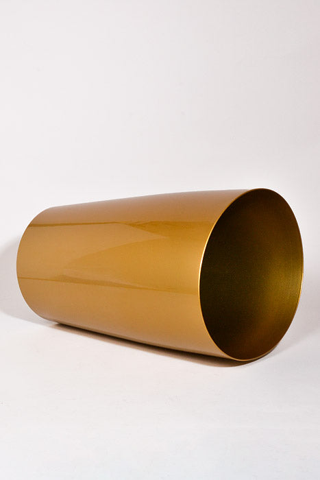 15.75" X 23.5" Tall Round Planter Gold