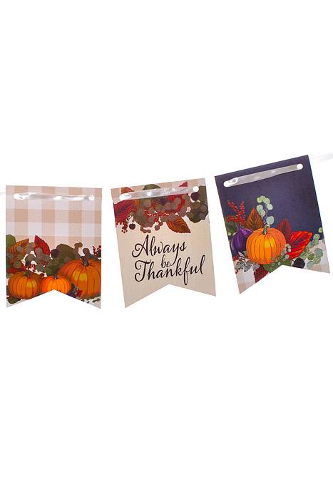 6" X 8FT Foil Fall Thanksgiving Streamer Fall Colors