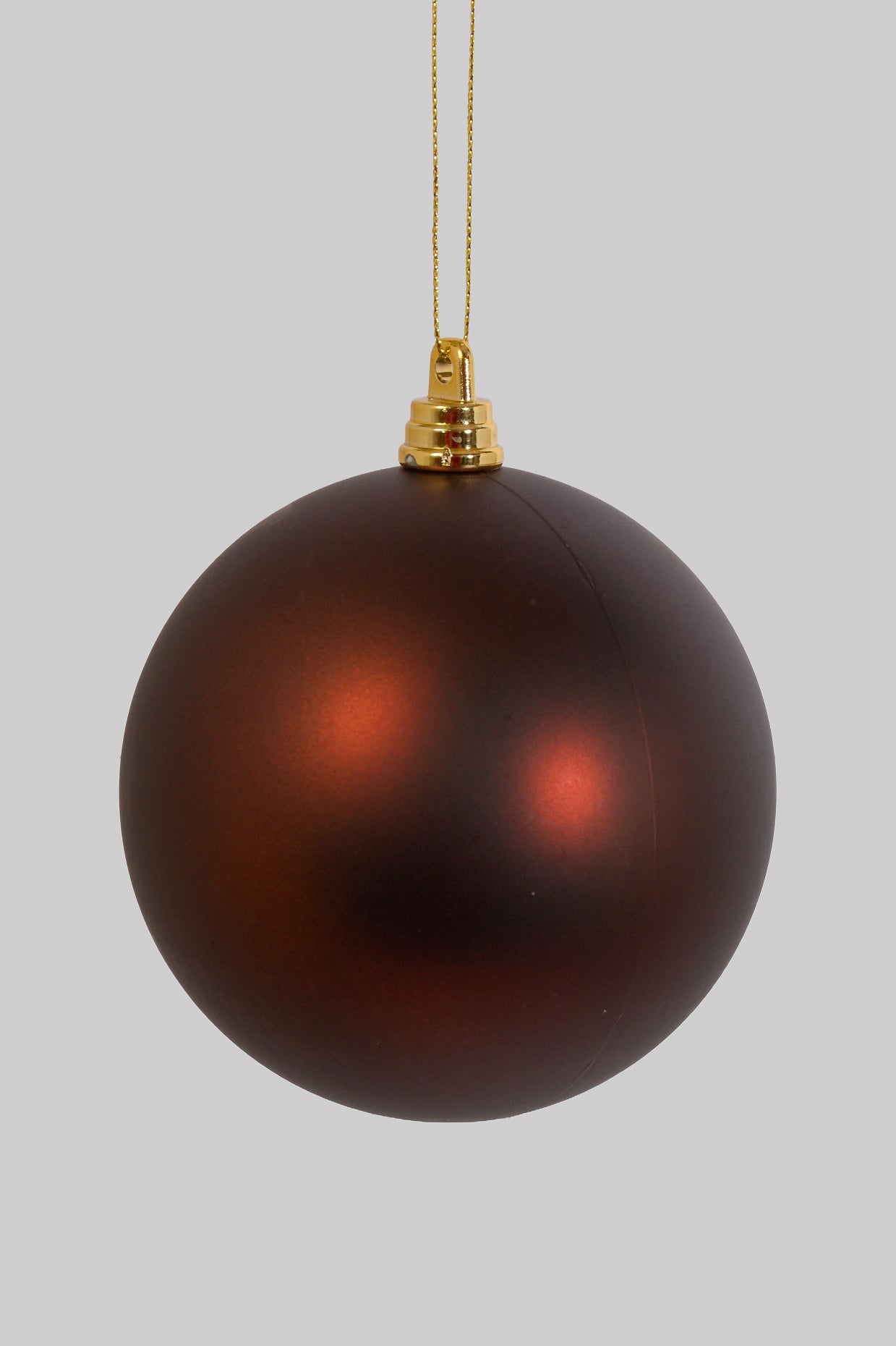 100MM Ornament Ball Bx/6 Matte Chocolate