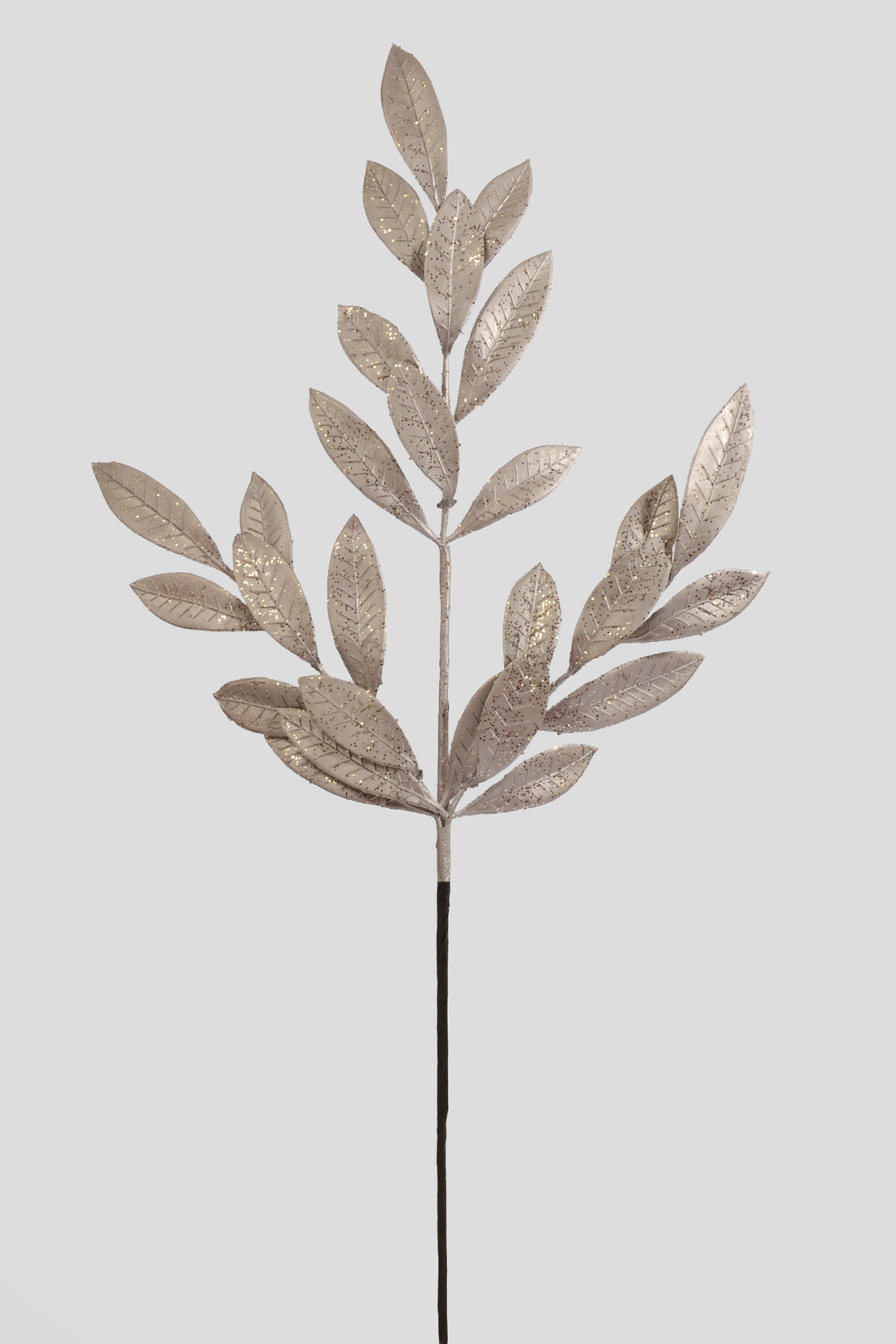26" Metallic Bay Leaf Spray Champagne