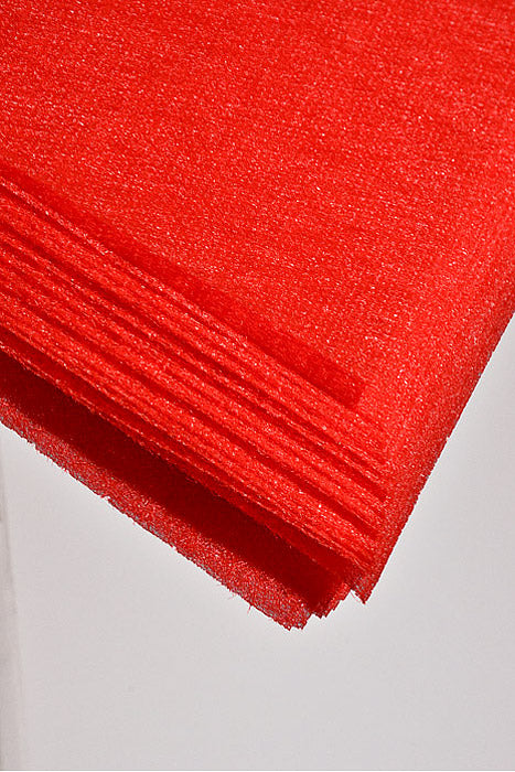 22.5" Non-Woven Fiber Tissue Sheet Red Pkg/15