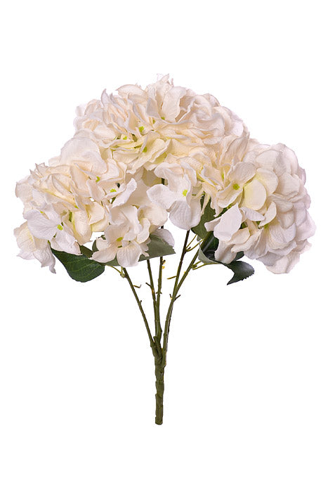20" Silk Hydrangea Bush (Ivory)