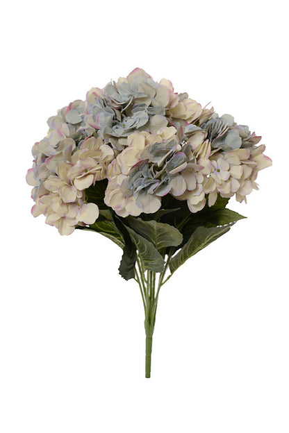 20" Silk Hydrangea Bush Light Blue