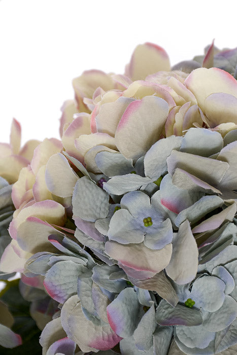 20" Silk Hydrangea Bush Light Blue