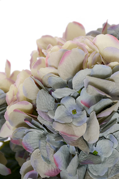 20" Silk Hydrangea Bush Light Blue