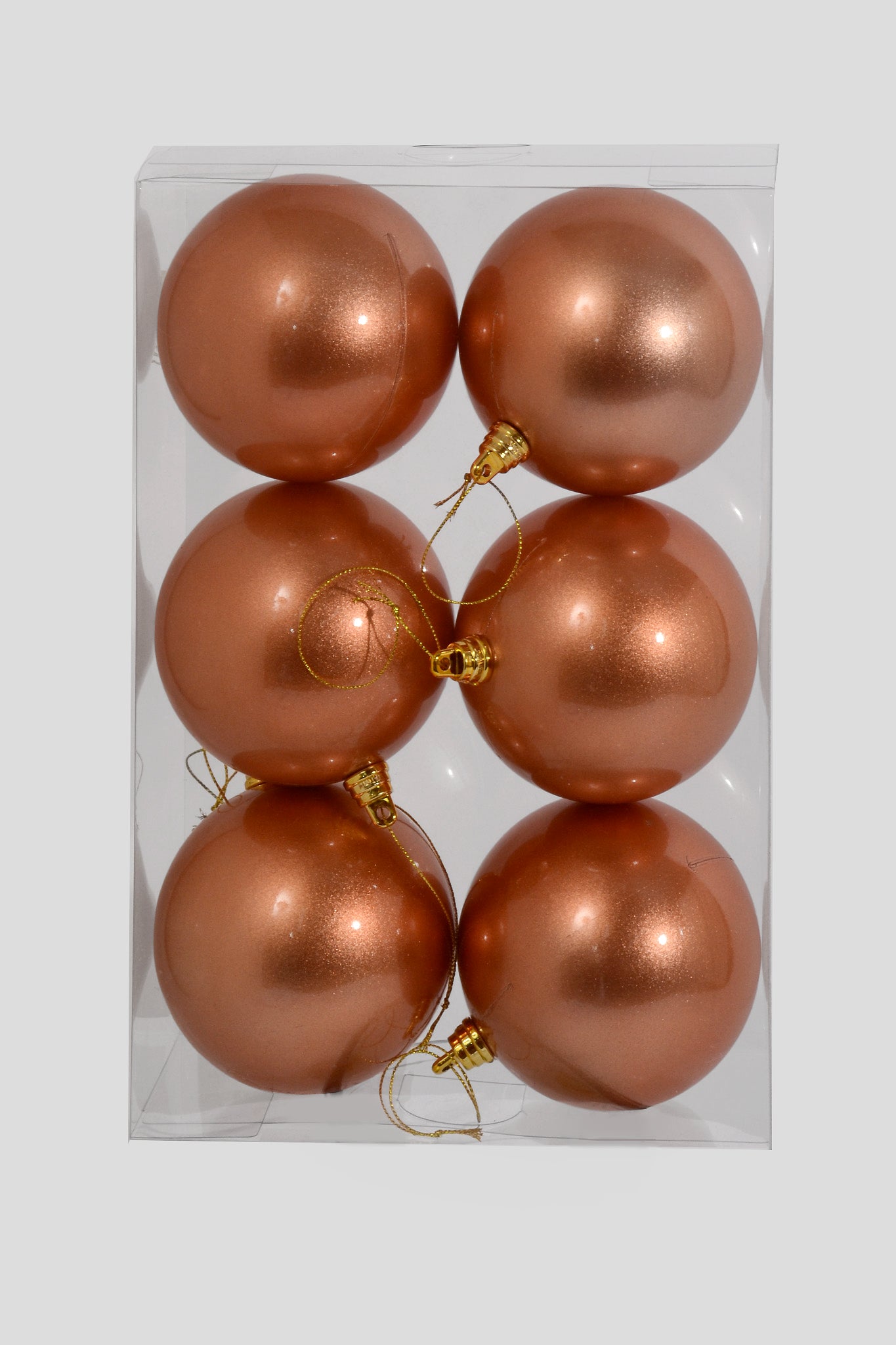 100MM Ornament Ball Bx/6 Sand Gold
