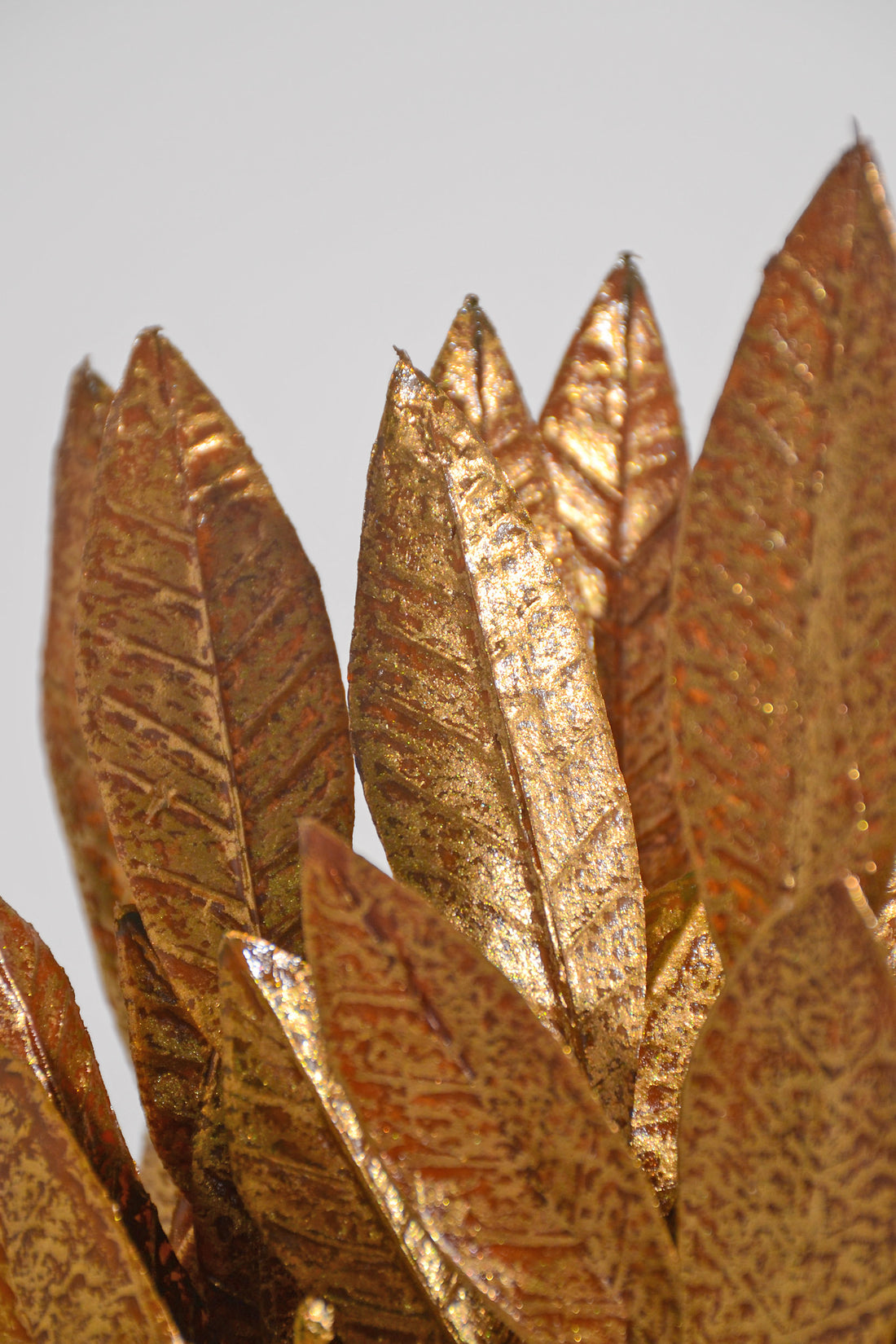 17" Bay Leaf Spray Antique Gold Pkg/12