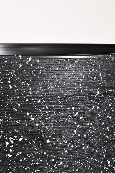 13.5" X 23" Tall Round Planter Black