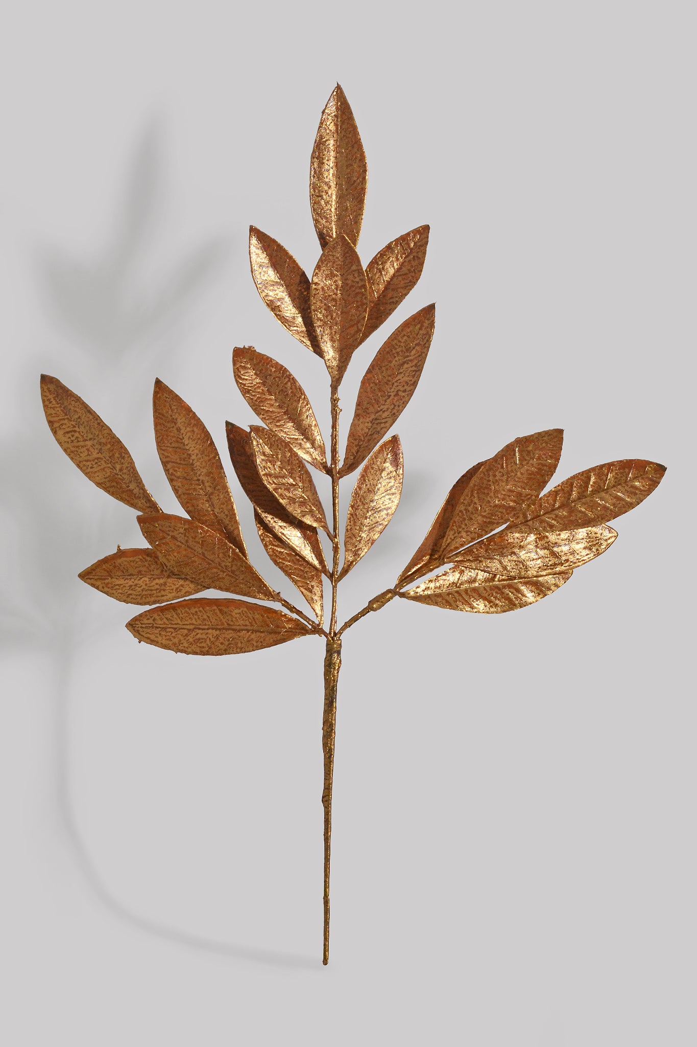 17" Bay Leaf Spray Antique Gold Pkg/12