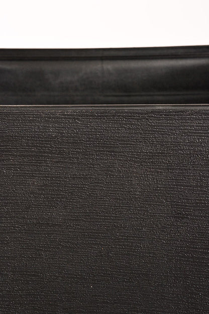 13.5" X 27.5" Tall Tapered Planter Black