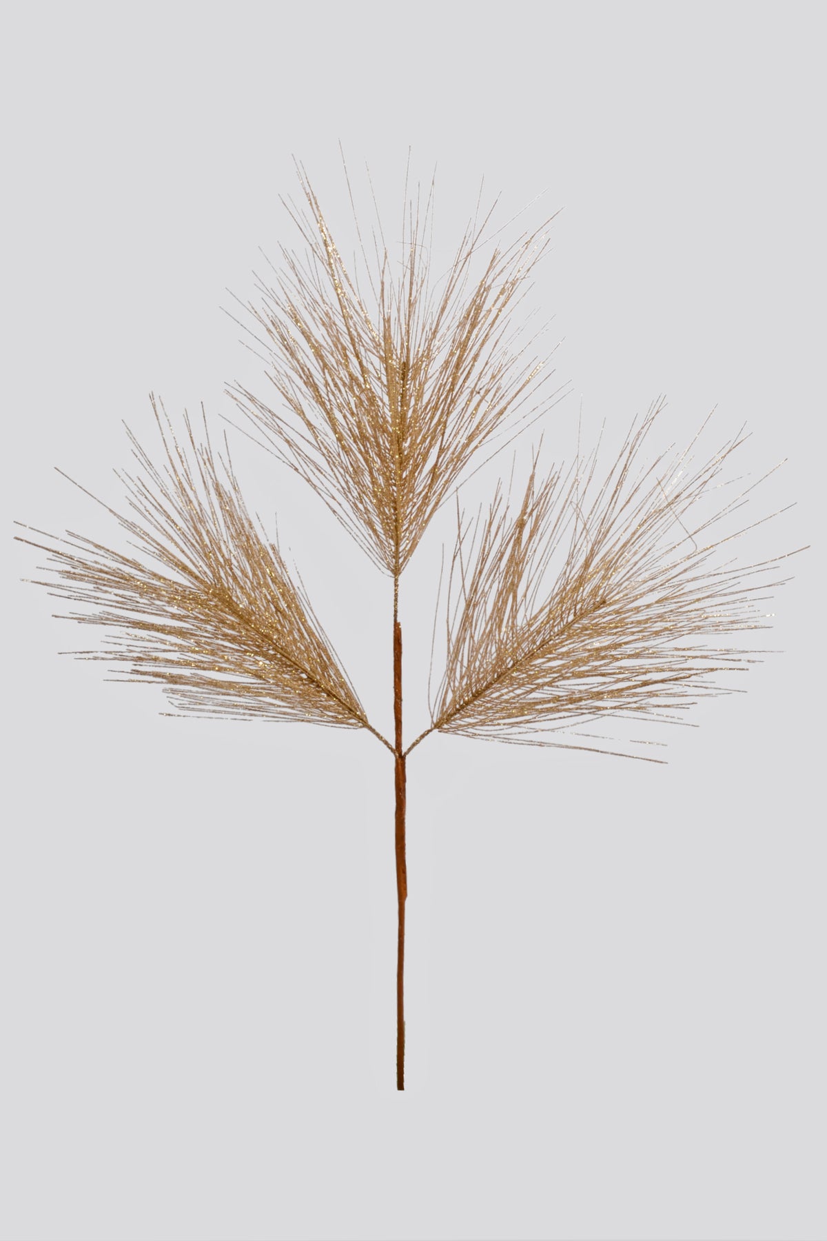 25" Glitter Pine/Needle Branch Gold