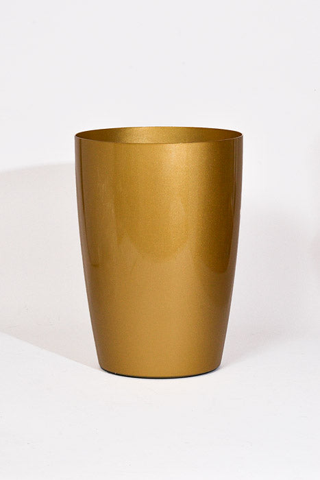 11.25" X 15.75" Tall Round Planter Gold
