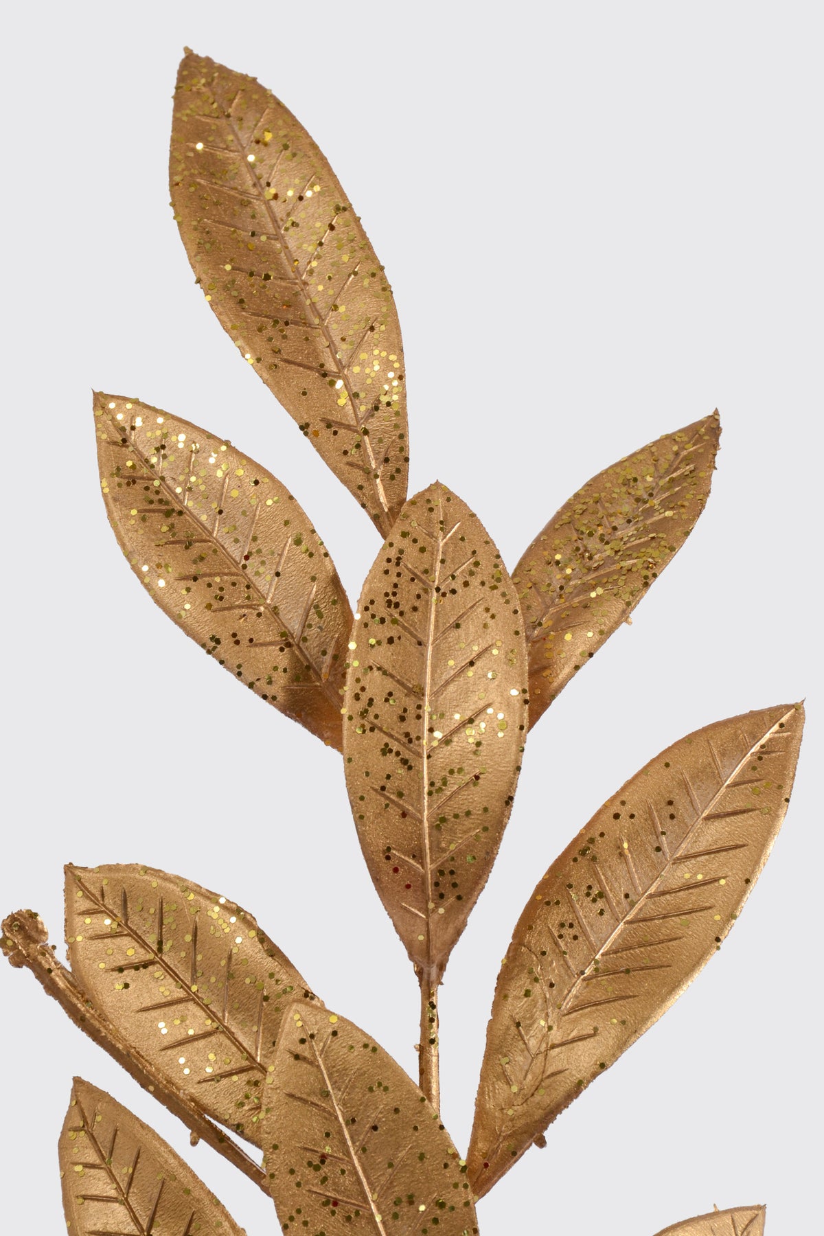 26" Metallic Bay Leaf Spray Gold