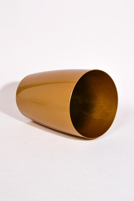 11.25" X 15.75" Tall Round Planter Gold