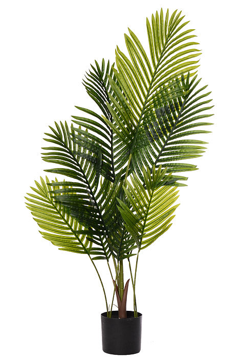 47" Areca Palm Tree In Plastic Pot Green
