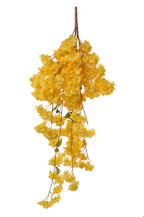 39.5" Cherry Blossom Bush Yellow