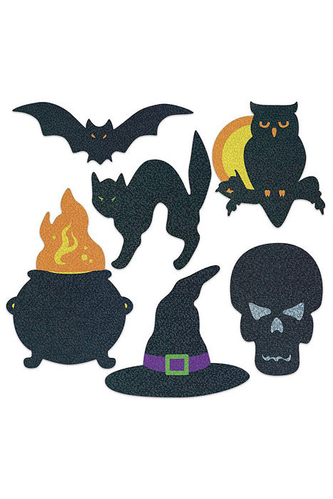 Halloween Silhouettes (Black/Orange) Pkg/6