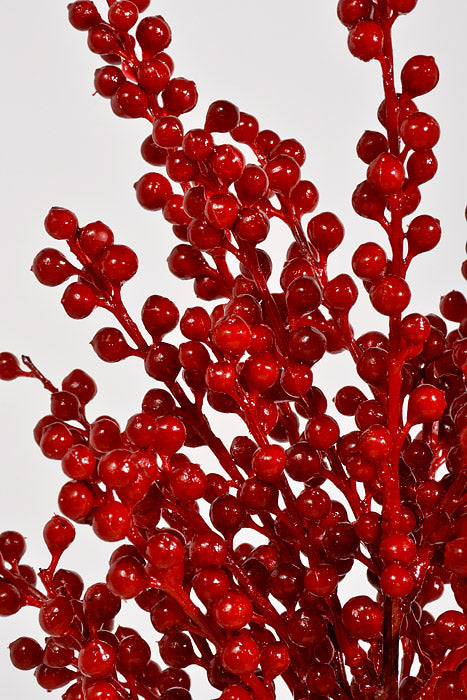 21" Plastic Berry Bundle Red