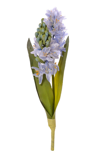 15" Silk Hyacinth Spray With Bud Blue
