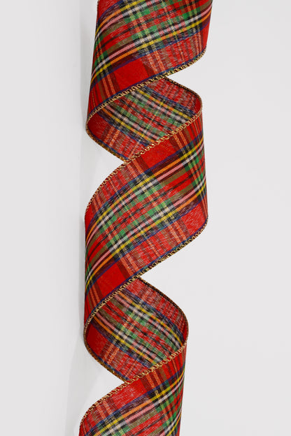 2.5" X 50Yds Wired Tartan Plaid Ribbon