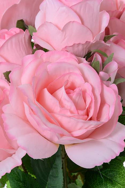 19" Silk Rose Bud Bush Pink