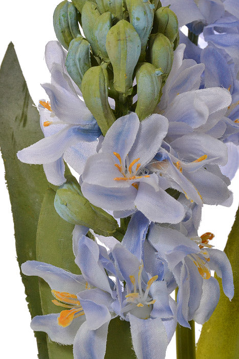 15" Silk Hyacinth Spray With Bud Blue
