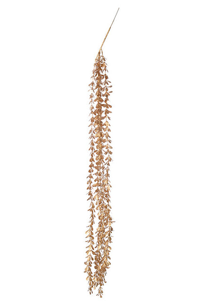 34.5" Metallic Eucalyptus Hanging Bush Gold