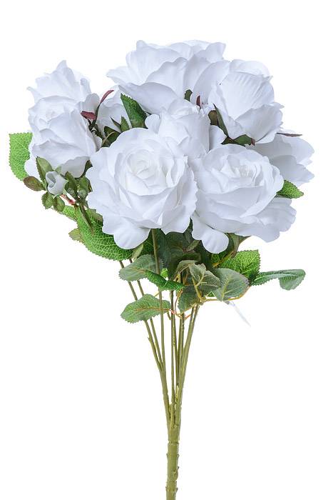 19" Rose Bud Bush X10 White