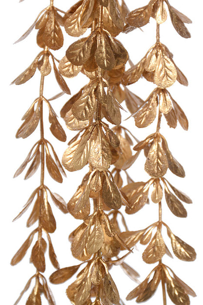 34.5" Metallic Eucalyptus Hanging Bush Gold