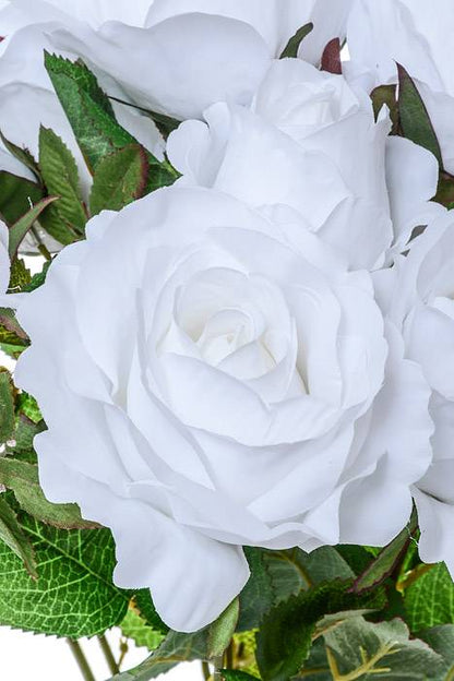19" Rose Bud Bush X10 White