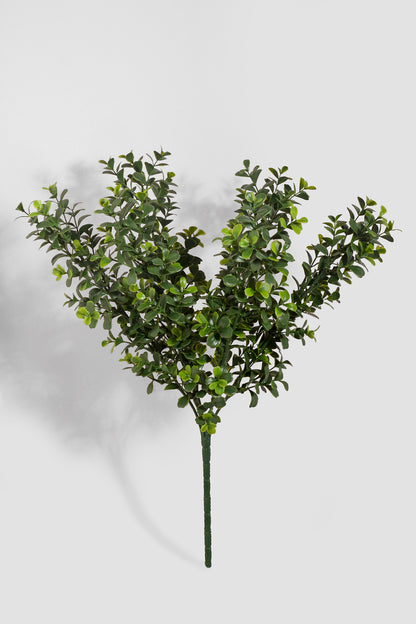 17" Artificial Boxwood Bush Green