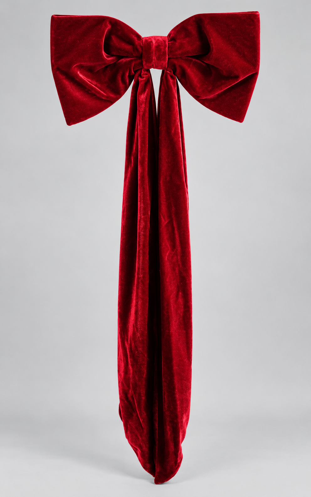 23" Velvet Bow Outdoor W/Uv Burgundy