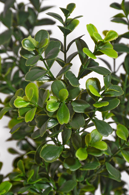 17" Artificial Boxwood Bush Green