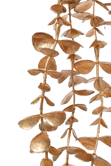 35.5" Metallic Eucalyptus Hanging Bush Gold
