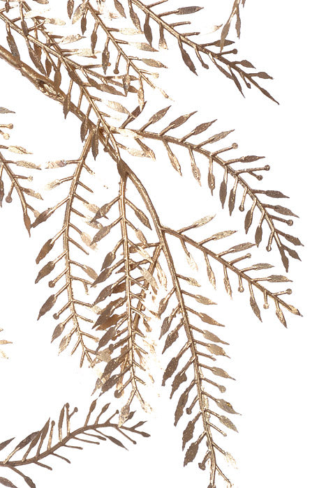 6Ft Metallic Mimosa Garland Champagne