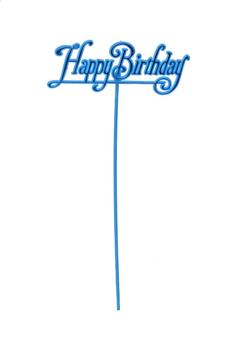 10.5" "Happy Birthday" Pick Fuchsia/Purple/Turquoise/Red Pkg/12