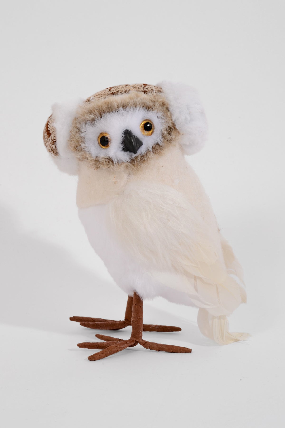 7.5" Winter Warm Forest Owl Cream/Brown