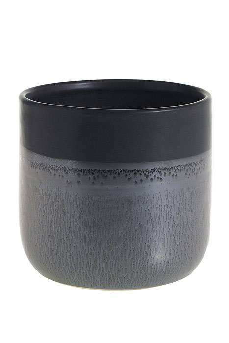 7" X 6.75" Lennon Pot Black