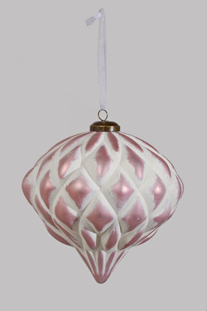 6" Plastic Onion Ornament Pink/White