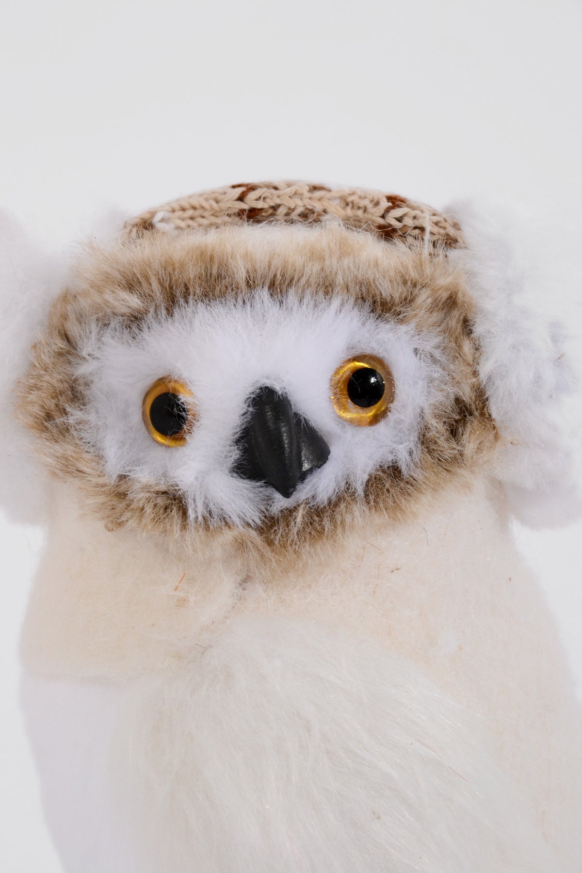 7.5" Winter Warm Forest Owl Cream/Brown