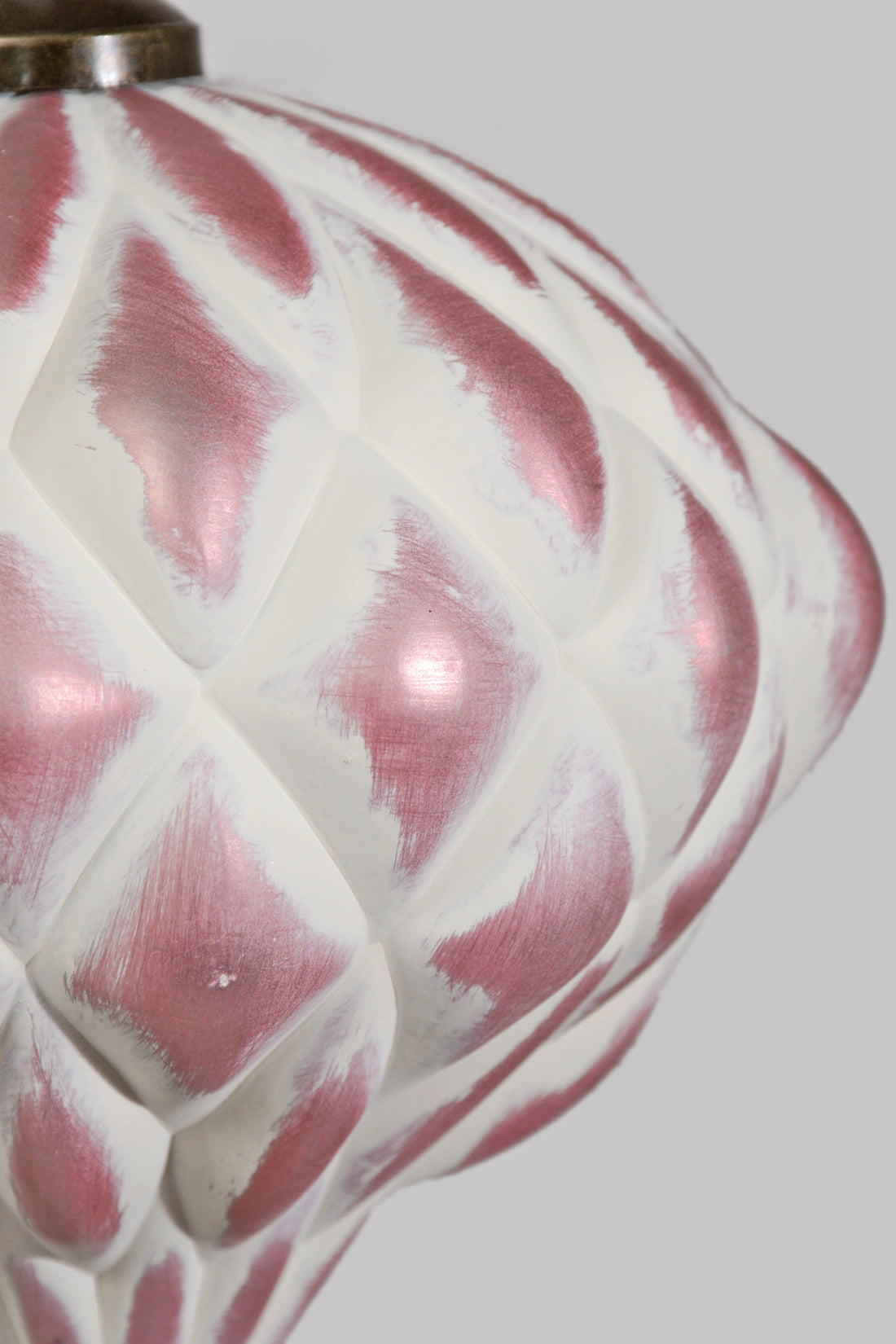 6" Plastic Onion Ornament Pink/White