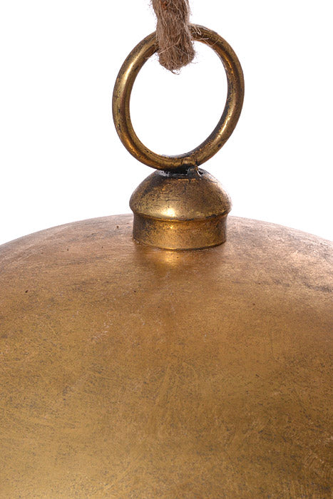 16" Jingle Bell Ornament Champagne/Gold