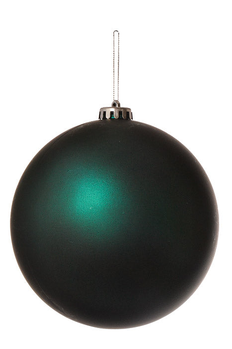 150Mm Matte Plastic Ball Ornament (Dark Green)