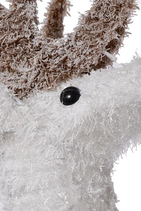 50" Lighted Standing Deer White