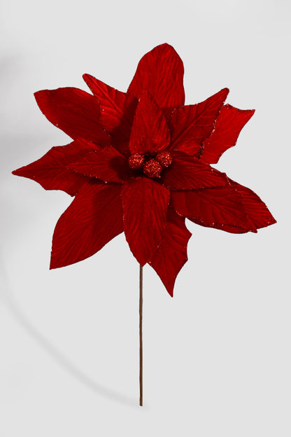 19" X 32" Display Poinsettia Stem Red
