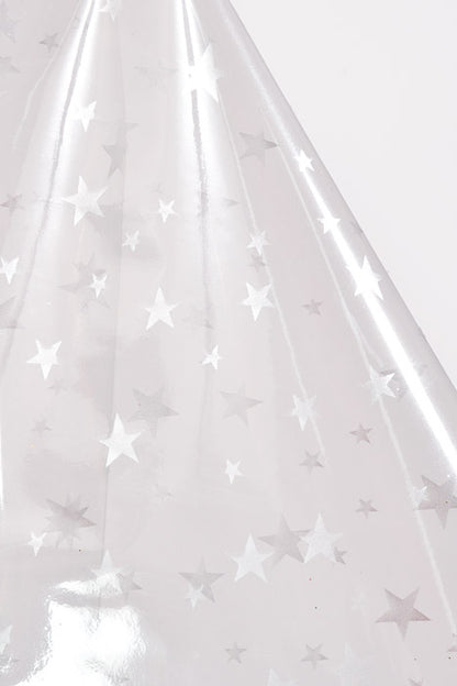 30" X 100Ft Star Krystal Phane Roll Silver/Clear